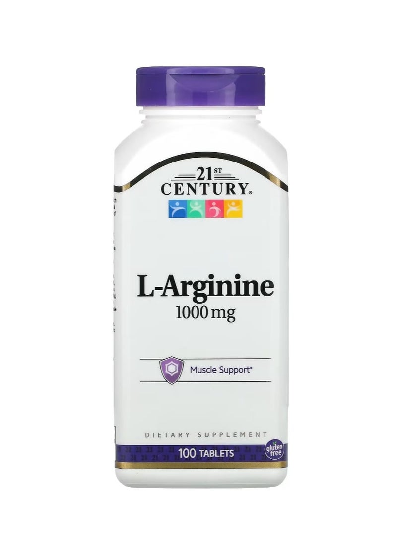 21st Century L-Arginine 1000 mg 100 Tablets - Image 1