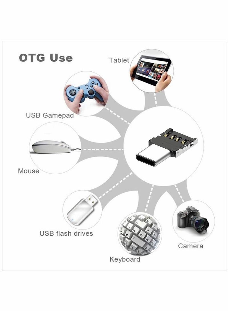 USB C to OTG Adapter, Type-C Male Female Thunderbolt Converter, 10 pcs - Image 2