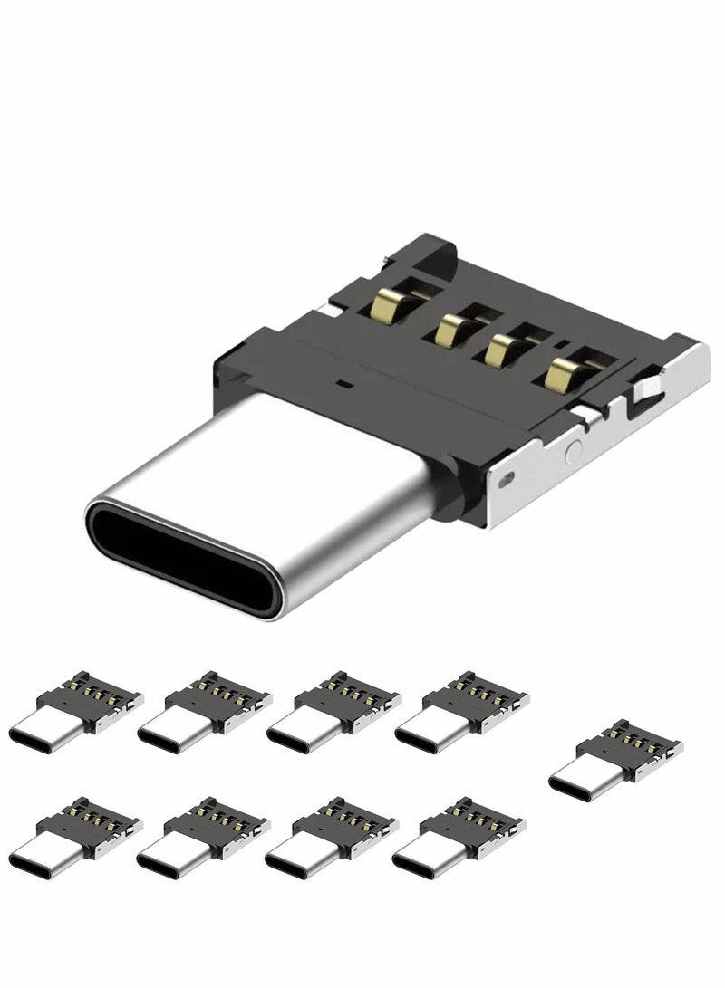 USB C to OTG Adapter, Type-C Male Female Thunderbolt Converter, 10 pcs - Image 1