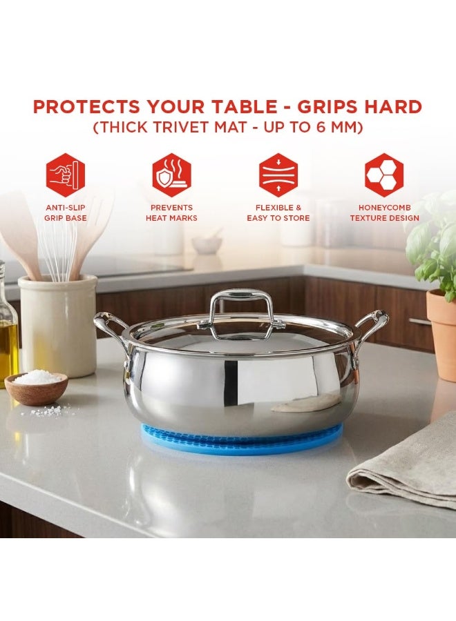 Vinod Platinum Chef's Triply Stainless Steel Lagan Pot with Lid, 32 cm, 8 L, Induction Compatible - Image 4