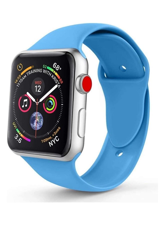 ICS Replacement Silicone Strap For Apple Smartwatch 38-40mm Sky Blue