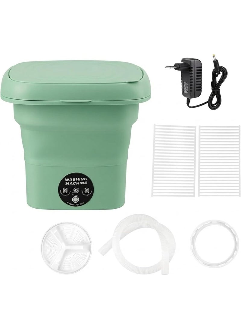 Portable 9L Foldable Mini Washing Machine Basket – Multi-Purpose Electric Collapsible Washer with Spin Basket for Baby Clothes, Underwear, Socks, Travel & Camping - Image 2