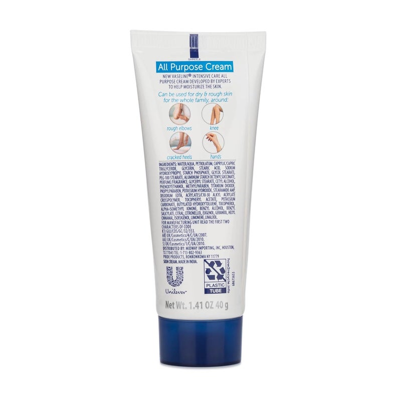 Vaseline Intensive Care All Purpose Cream Cracked Skin Relief 4Pack 141 FL Oz Each 4 Tubes - Image 5