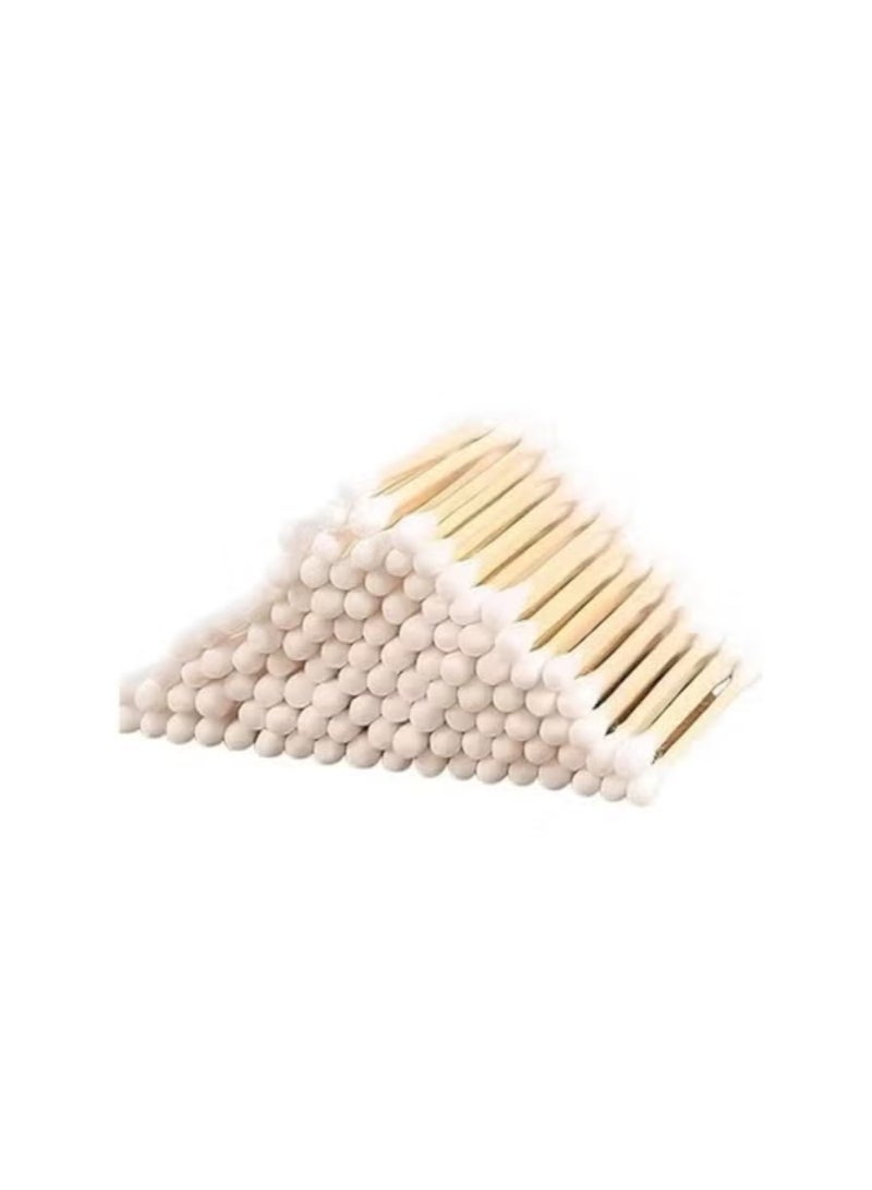 White plastic double headed cotton swabs for the ears - 2Pcs - Image 2