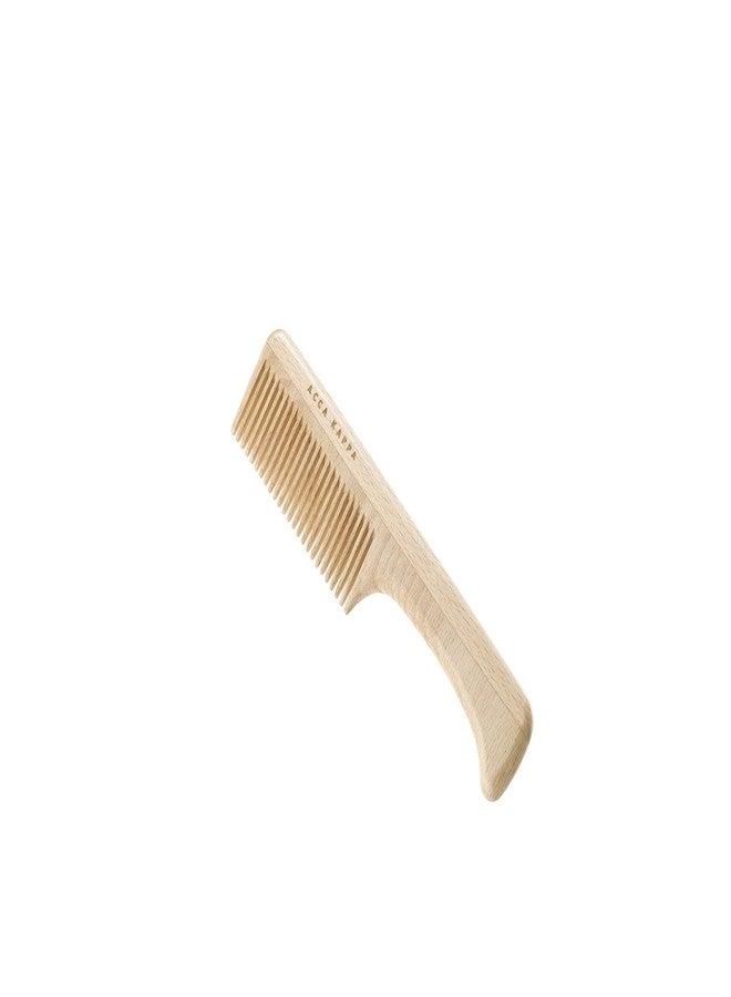 ACCA KAPPA Natura Fine Tooth Comb – Beech Wood Handle for Straight and Fine Hair
