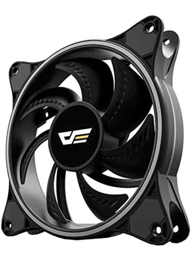 آيجو Darkflash D1 Rainbow حلقة مزدوجة LED 120 مم 3Pin 4Pin مروحة تبريد فائقة الصمت 3 عبوات - Image 3