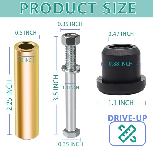 Drive-up Rear Leaf Spring for Club Car DS, Polyurethane Bushing and Sleeve Screw Kit for DS 1992-Up Golf Carts, OEM 1015583 1012303 8755 - Image 3