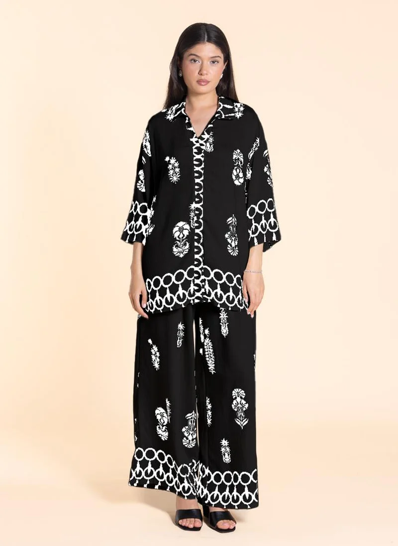 SHAPES COMFORT PRINTED SHIRT SET