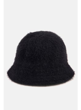 Textured Bucket Hat, Black