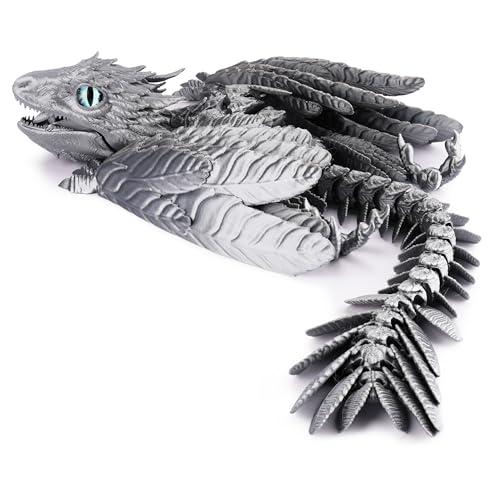 Guwewu Feathered Wyvern 3D Printed Articulated Fidget Dragon Desktop Pet Thunderclaw - Image 1