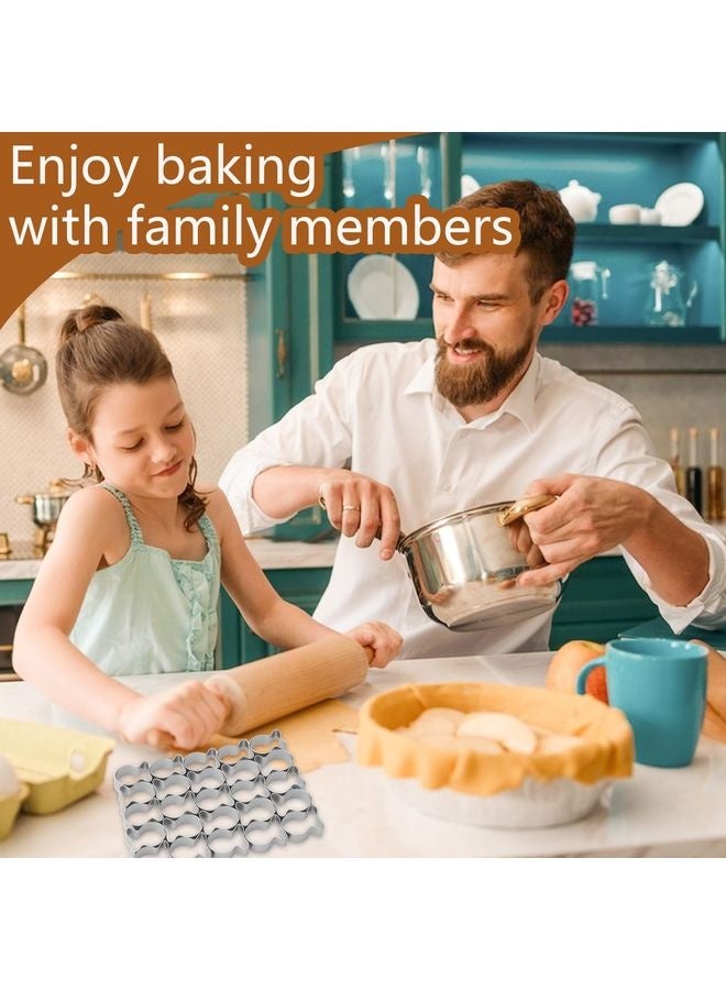 HOMESTAR Gold Fish Cracker Cutter,Stainless Steels Small Cookie Cutters,25 Cavity Fish Cookie Cutter,Mini Gold Molds for Crackers,Non-stick Dough - Image 2