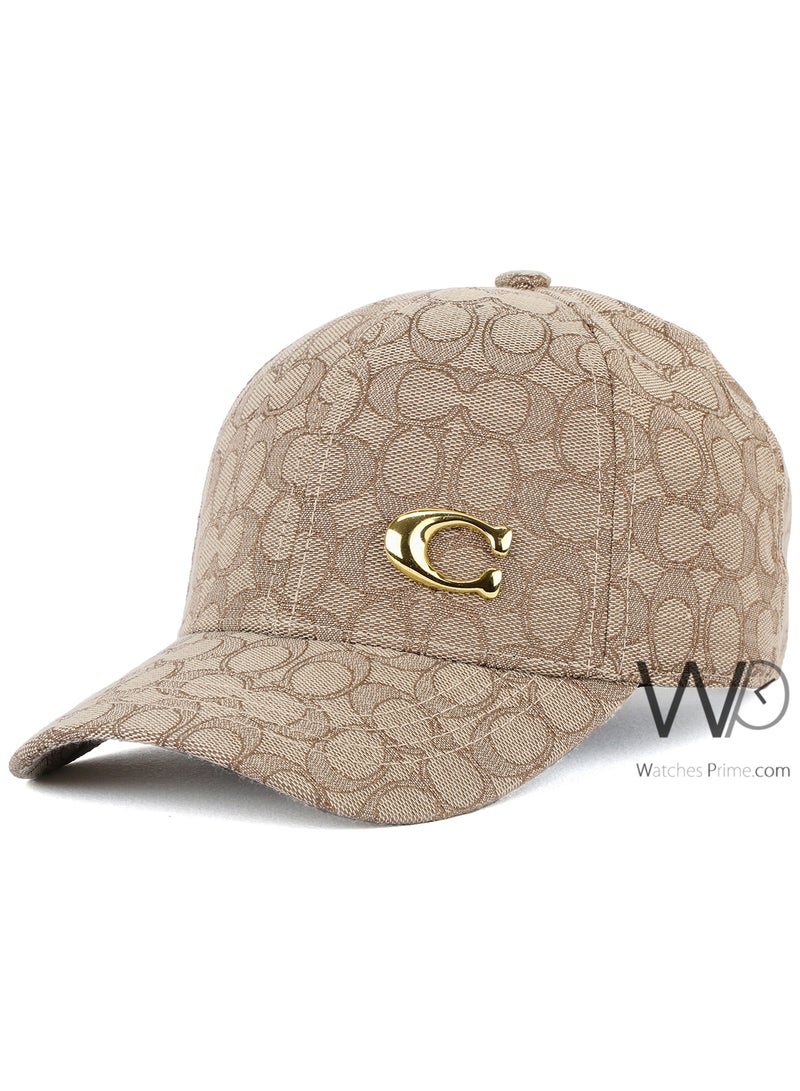 coachoutlet Coach Baseball Cap Beige Color Cotton Hat For Men - Image 1