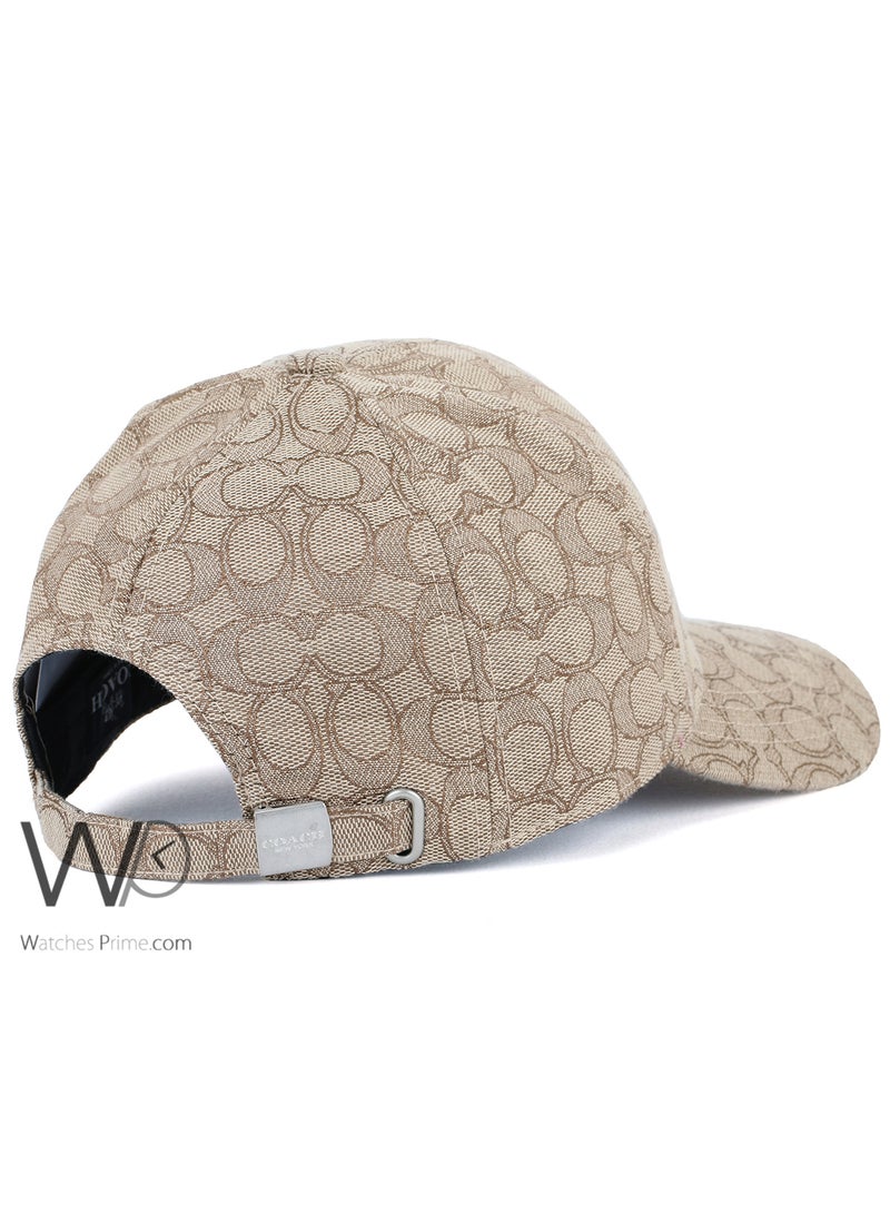coachoutlet Coach Baseball Cap Beige Color Cotton Hat For Men - Image 2