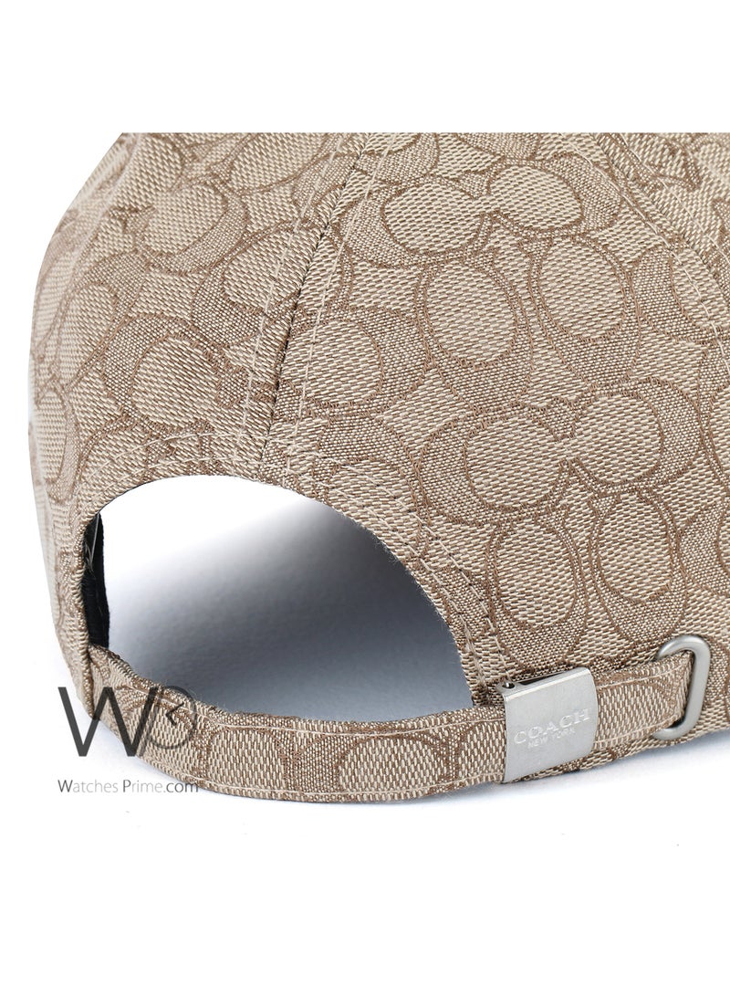 coachoutlet Coach Baseball Cap Beige Color Cotton Hat For Men - Image 3