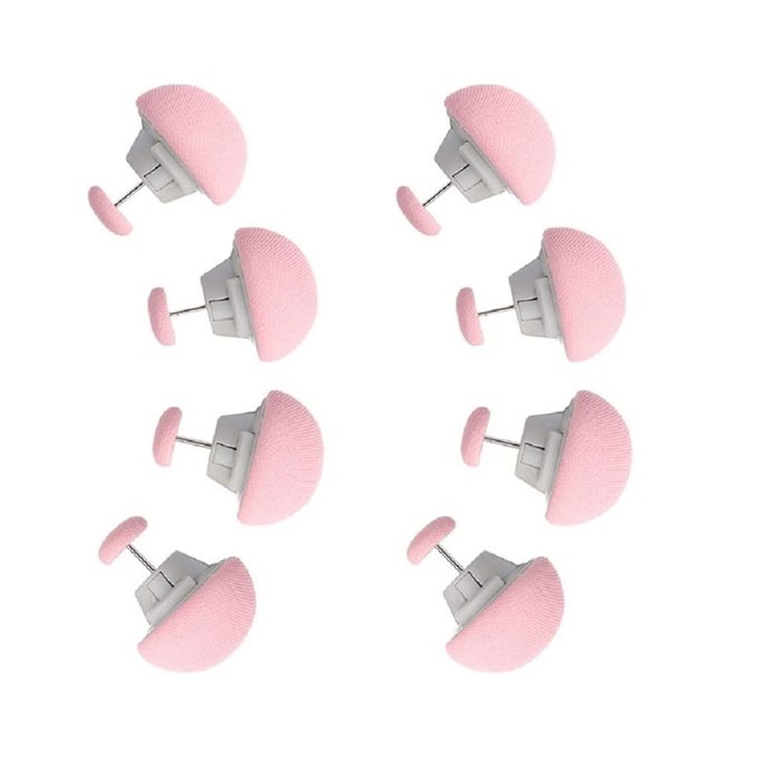 QUILT FIXING CLIPS DUVET COVER CLIPSMUSHROOM ROUND FIXING CLIPS WITH BUTTONSBEDROOM DUVET FIXING HOLDER QUILT COVER PINS PINK PACK OF 8