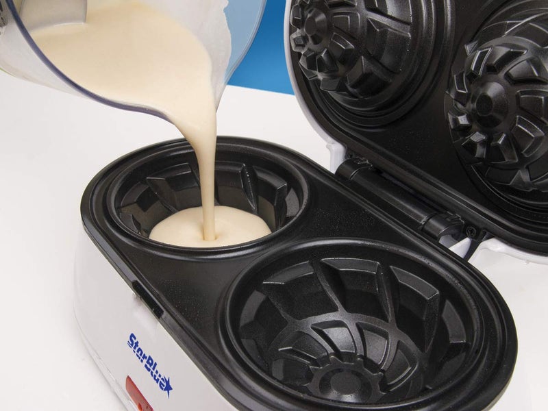 StarBlue Double Waffle Bowl Maker by StarBlue - White - Make bowl shapes Belgian waffles in minutes | Best for serving ice cream and fruit | Gift ideas 110V 50/60Hz 1200W - Image 4