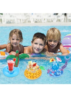 Y&D 11-Piece Inflatable Drink Holders Floating Cup Holders Beverages Beer Coasters For Summer Swim Pool Party  - Image 3