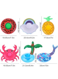 Y&D 11-Piece Inflatable Drink Holders Floating Cup Holders Beverages Beer Coasters For Summer Swim Pool Party  - Image 2