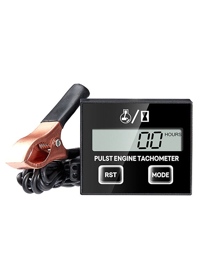 Induction Chainsaw Lawn Mower High Tachometer Digital LCD Display Clip Type Inductive Pulse Tachometer Gasoline Engine Maintenance Debugging Timer  - Image 1