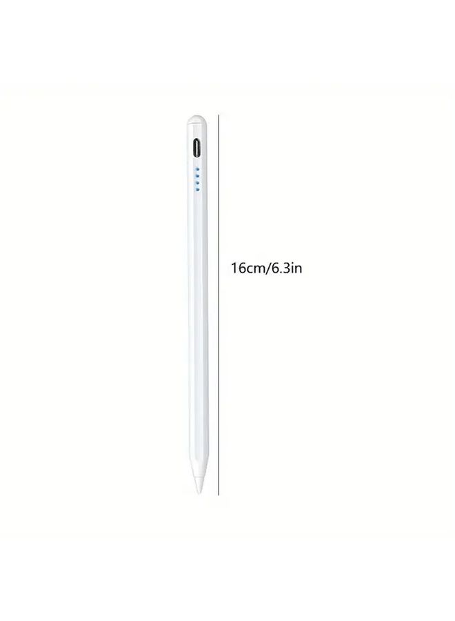 Universal Smart Touch Stylus White Rechargeable Tilt Pen for Android iPhone iOS Tablets - Image 4