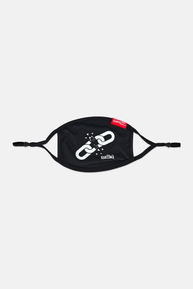 Mitchell & Ness Men Broken Chain Face Mask, Black - Image 1
