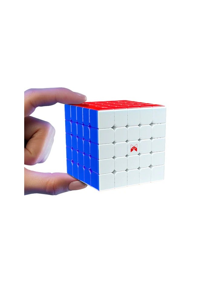 QiYi QiYi XMD Hong 5x5 Stickerless Magnetic Speedcube, Ball Core, UV Coated, For Kids & Adults Speedy Stress Buster Brainstorming Cube  - Image 2