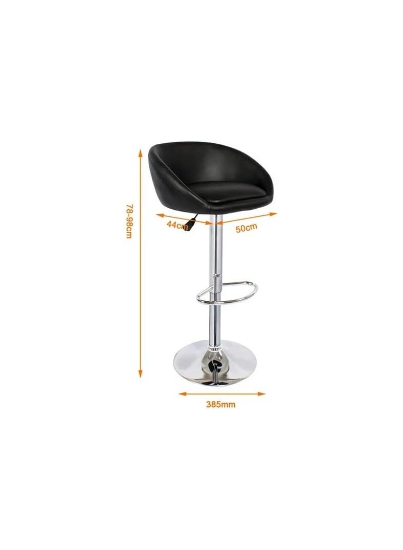 Ripple FURNITURE Adjustable Bar Stool Swivel Pu Leather Bar Chair For Counter Home Office Restaurant  - Image 2