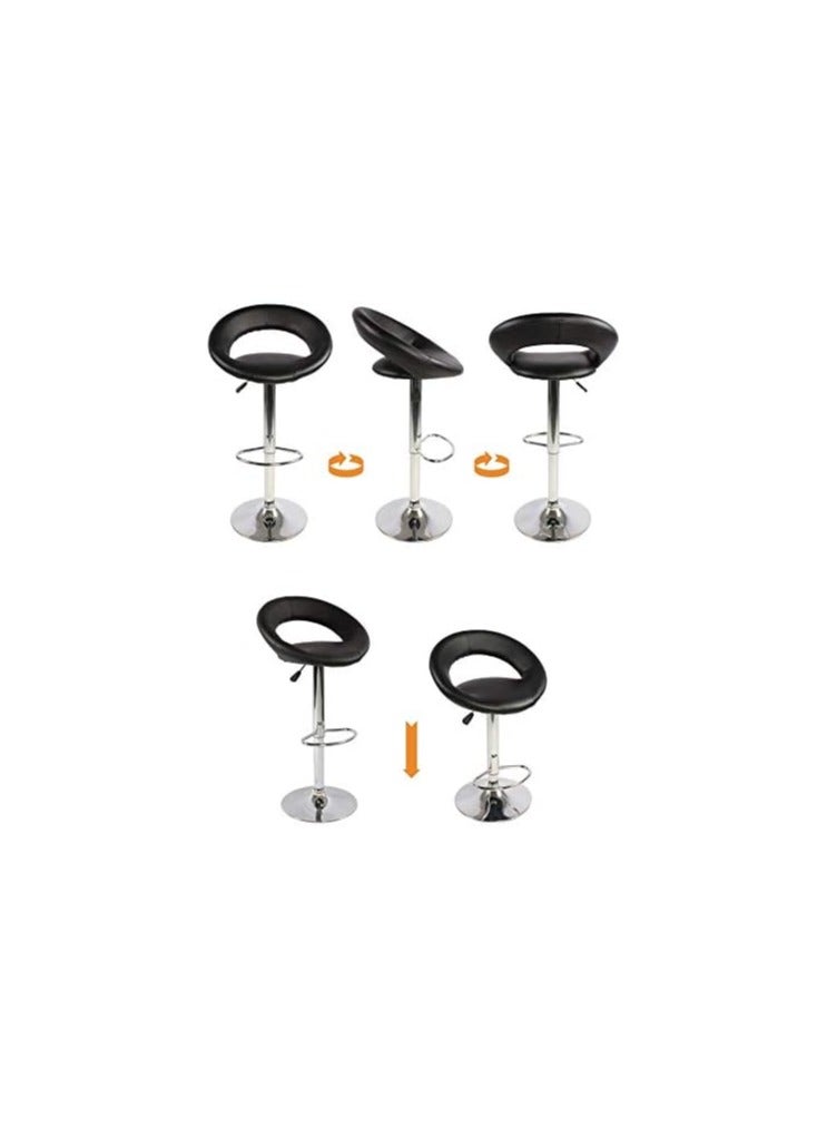 Ripple FURNITURE Adjustable Bar Stool Swivel Pu Leather Bar Chair For Counter Home Office Restaurant  - Image 3
