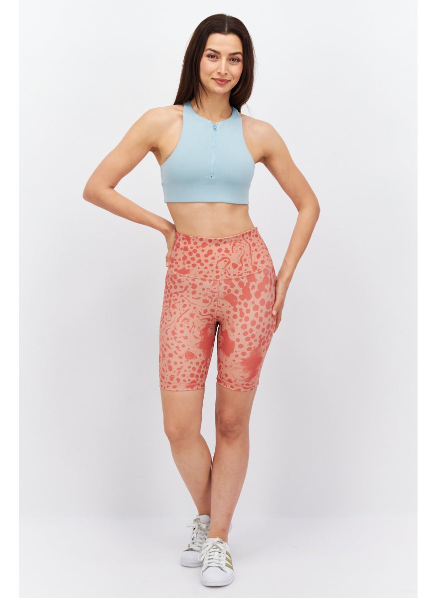 Reebok Women Sportswear Fit Training Short Leggings, Peach  - Image 4