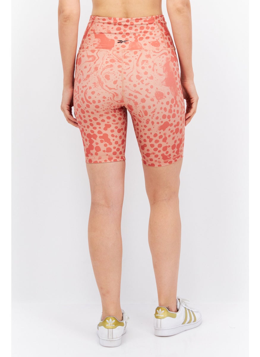 Reebok Women Sportswear Fit Training Short Leggings, Peach  - Image 2