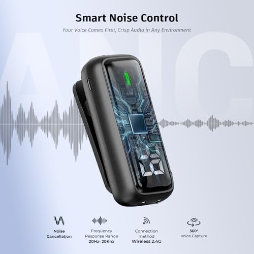 String Swing Wireless Microphone with Noise Cancellation – Clip-On Mic for iPhone & Android | 48H Backup, 360° Voice Pickup, 65ft Range | Wireless Mic for YouTube, Vlogging & Video Recording - Image 2