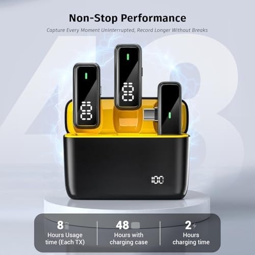 String Swing Wireless Microphone with Noise Cancellation – Clip-On Mic for iPhone & Android | 48H Backup, 360° Voice Pickup, 65ft Range | Wireless Mic for YouTube, Vlogging & Video Recording - Image 4