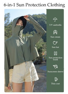 DUNISO Lightweight Sun Protection Clothing For Women, UPF 50+ Long Sleeve Sun Protection Hoodie Shirt, Long Sleeve Ice Silk Hoodie Shirts for Outdoor Climbing Hiking  - Image 2