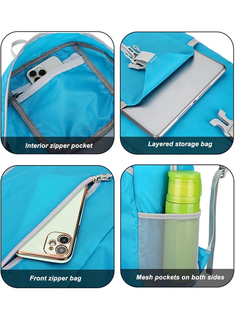 BlueFire Ultralight Foldable Backpack 20-35L, Waterproof & Tear-Resistant Hiking Backpack for Men & Women, Compact Daypack for Travel, Camping, & Outdoor Activities | Large Capacity Packable Rucksack - Image 3