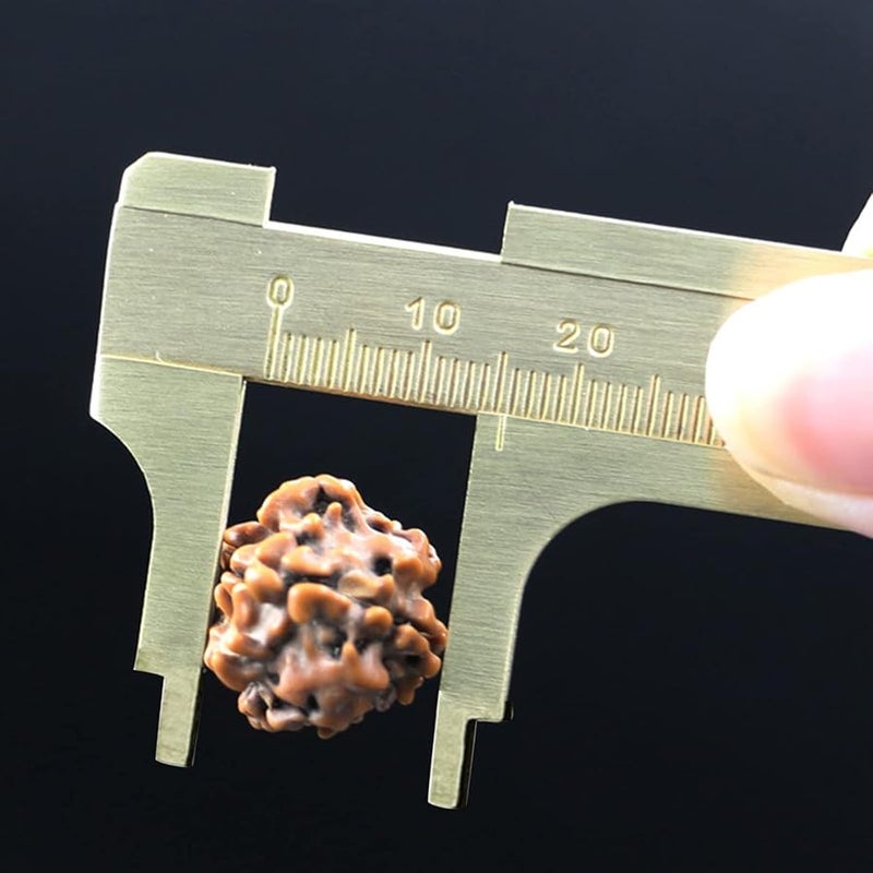 فرجار فيرنييه نحاسي 100 مم مقياس منزلق مسطرة جيبية مقياس مزدوج مم بوصة أداة قياس - Image 3