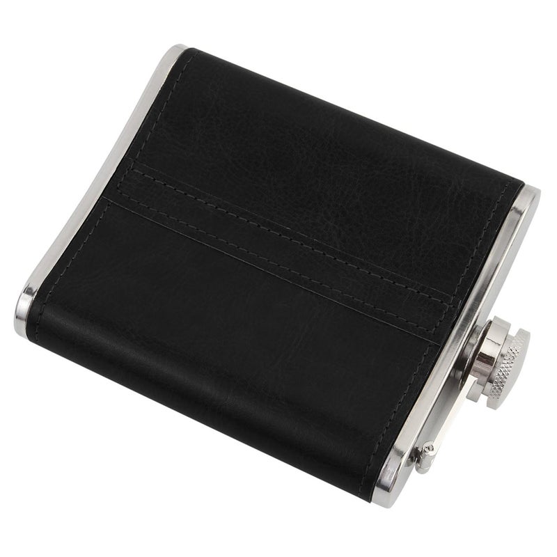 Jonquin Stainless Steel/Faux Leather 7 Oz/207 ml Hip Flask + 2 Shot Glasses + Funnel (NEW-5115) - Image 5