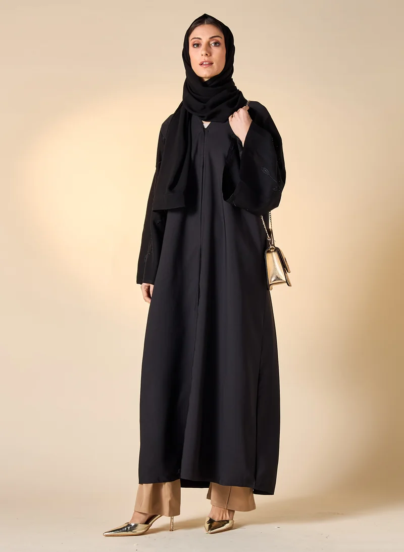 Hadiyath Al Madinah HM - Embroidered Abaya with Hijab