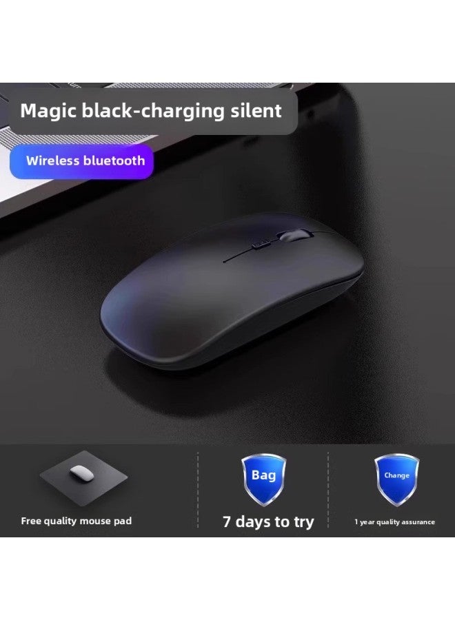 كمبيوتر محمول ماوس لاسلكي عالمي للألعاب يعمل بالبلوتوث لأجهزة Dell Lenovo وHuawei قابل لإعادة الشحن 2025 مواصفات أخرى: إصدار بلوتوث لاسلكي أسود سحري 【صامت + نموذج شحن طويل للغاية لعمر البطارية】 لوحة ماوس مجانية عالية الجودة - Image 1
