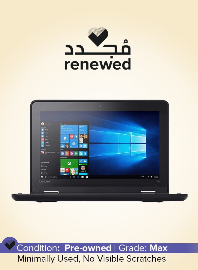 لينوفو مجدد - لابتوب يوجا 11e (2013) بشاشة مقاس 11.6 بوصة ومعالج سيليرون/ الجيل الأول/ ذاكرة رام سعة 4 جيجابايت/ محرك أقراص SSD سعة 128 جيجابايت/ بطاقة رسومات مدمجة اللغة الإنجليزية أسود - Image 1