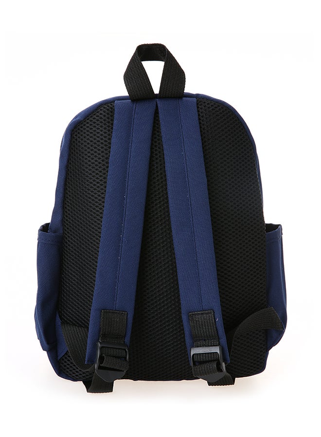 Star Printed Design Canvas Backpack Navy/White - Image 2