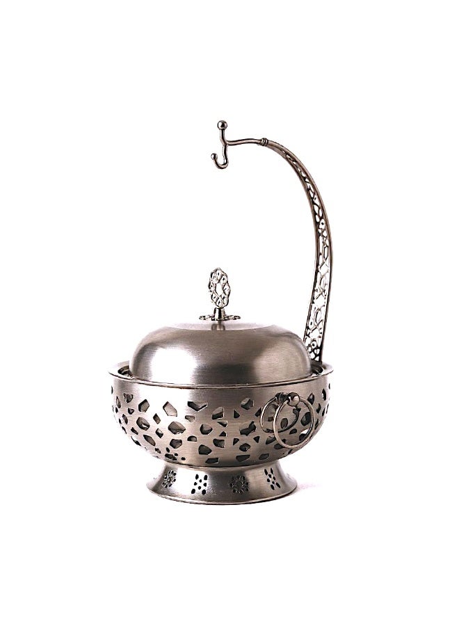 Rema Buffet food warmer with unique one-piece lid and round stainless steel stand in silver - Image 1