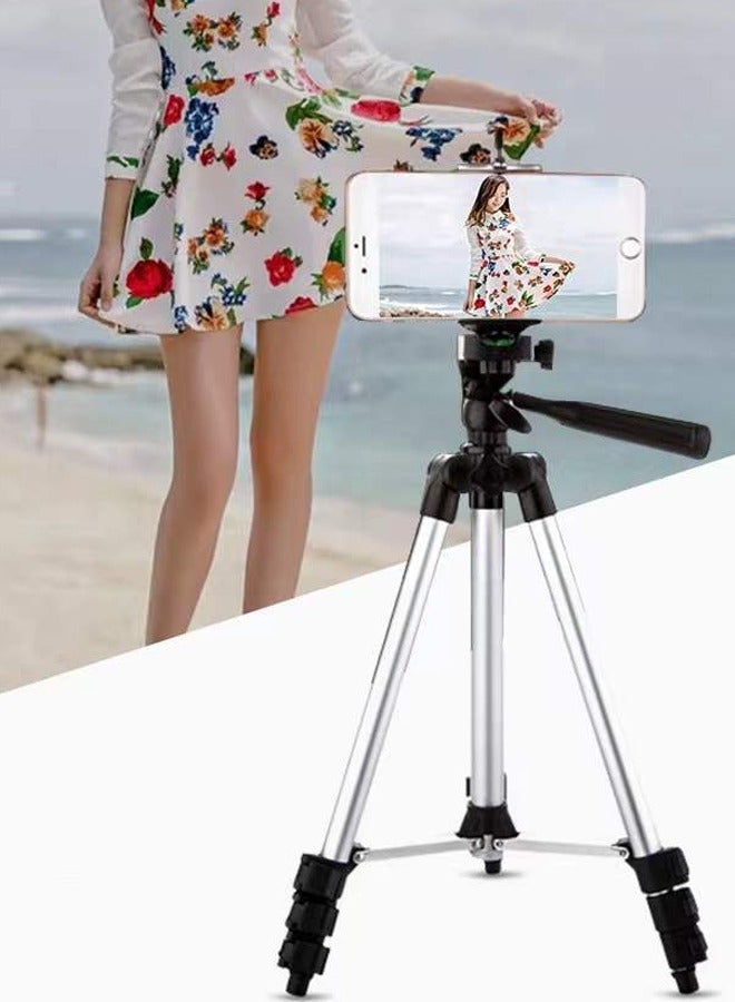Loquat Phone Tripod Aluminum Extendable Tripod Stand with Shutter Carrying Bag Perfect for Video Recording Selfies Live Stream Vlogging  - Image 3