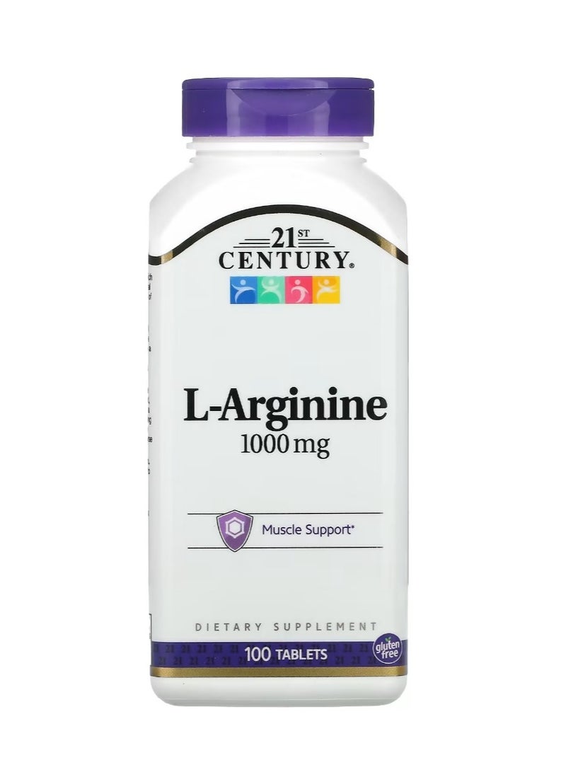 21st Century L-Arginine 1,000 mg 100 Tablets - Image 1