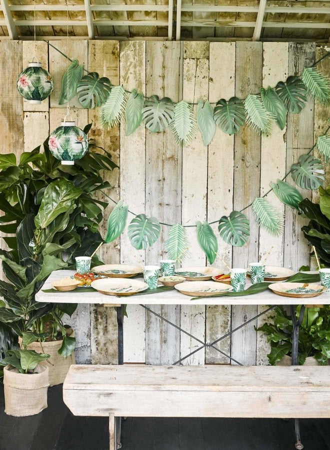 Talking Tables Tropical Fiesta Palm Leaf Garland, 1.5 Meter Length, Green - Image 4