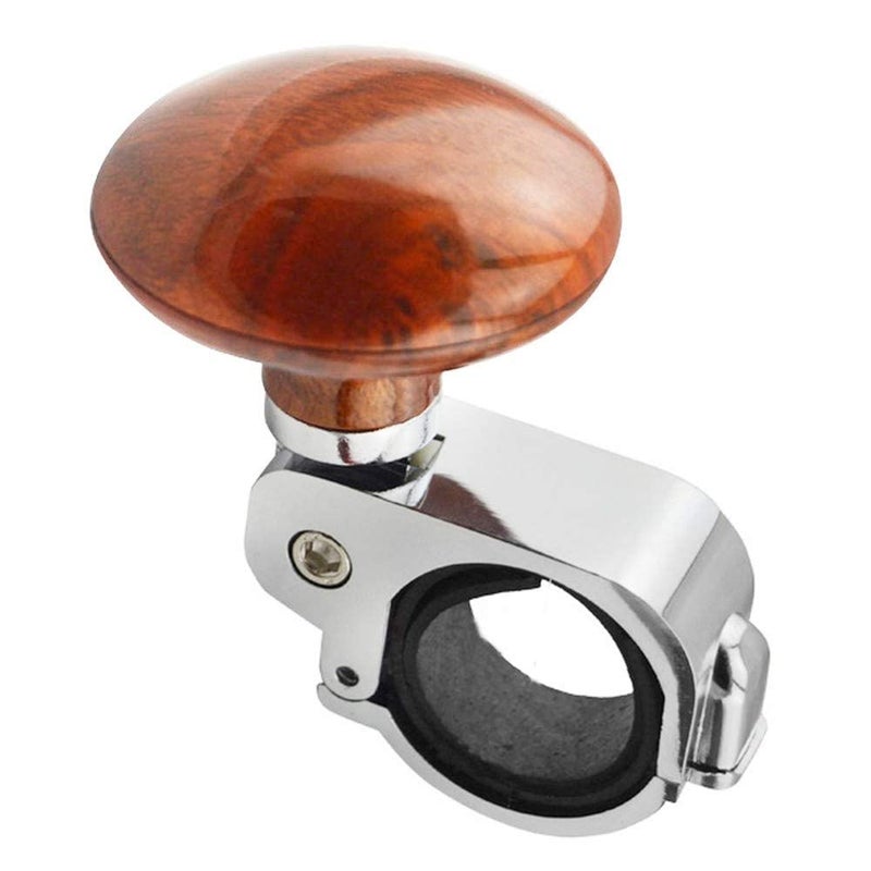 Marrone Steering Wheel Spinner Knob Universal Fit All Cars, Trucks, Semis, Tractors, Boats, Carts Power Handle Accessory. (Wood) - Image 1