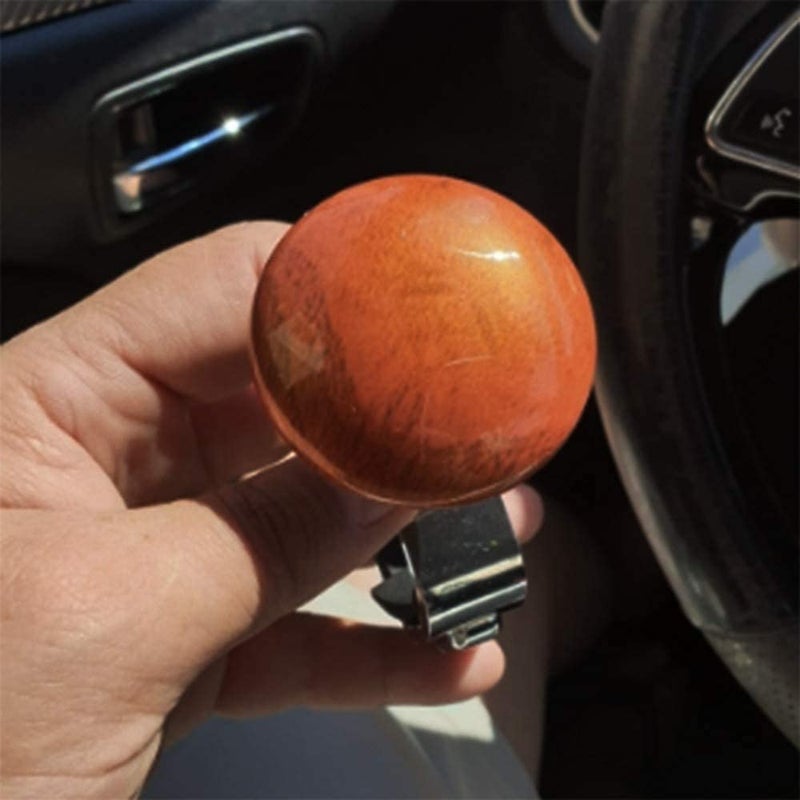 Marrone Steering Wheel Spinner Knob Universal Fit All Cars, Trucks, Semis, Tractors, Boats, Carts Power Handle Accessory. (Wood) - Image 2