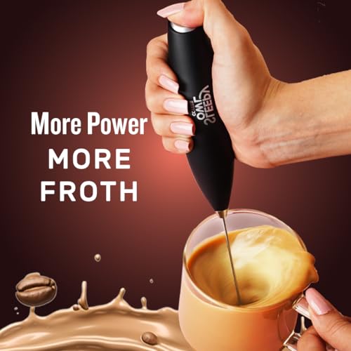 Sleepy Owl Frother & Coffee Kit | Elegant Black Frother with Stainless Steel Whisk | Assorted Instant Coffee Sachets | 5 Flavours | Ideal for Diwali & Festive Gifting - Image 3