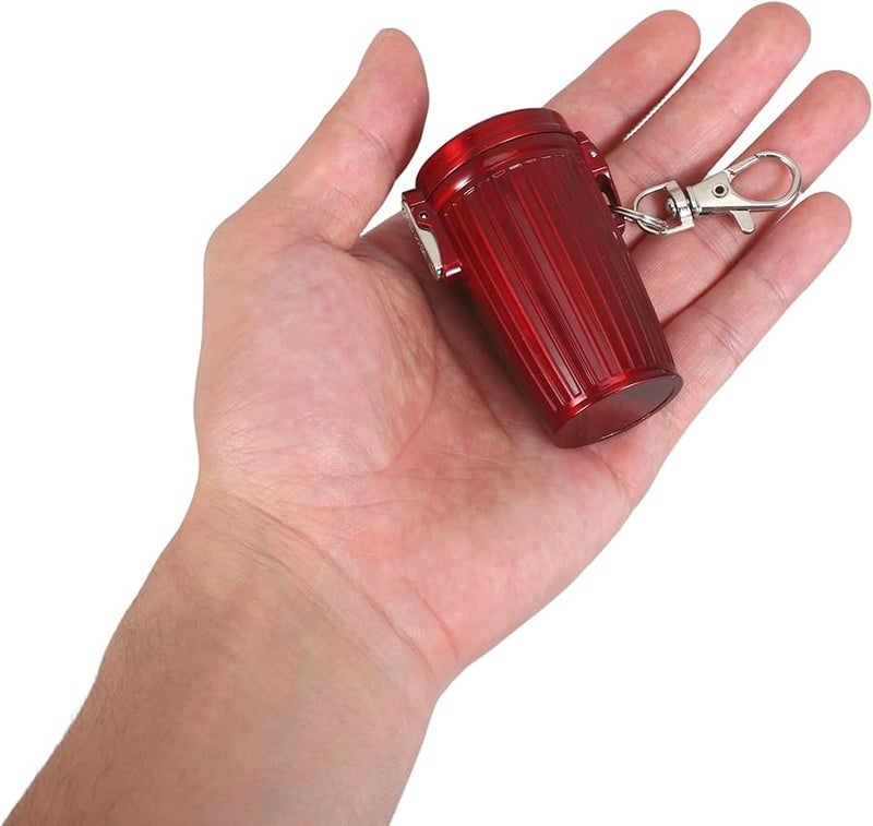 Red Portable Sealed Metal Ashtray With Lid For Car Travel Business Trips - Image 5