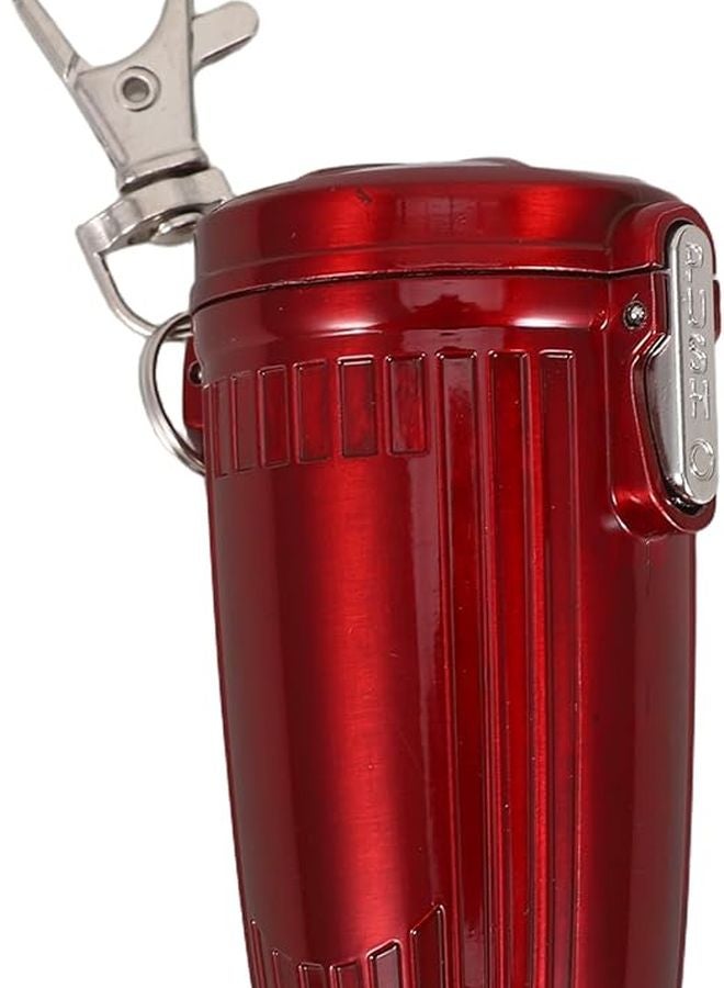 Red Portable Sealed Metal Ashtray With Lid For Car Travel Business Trips - Image 2