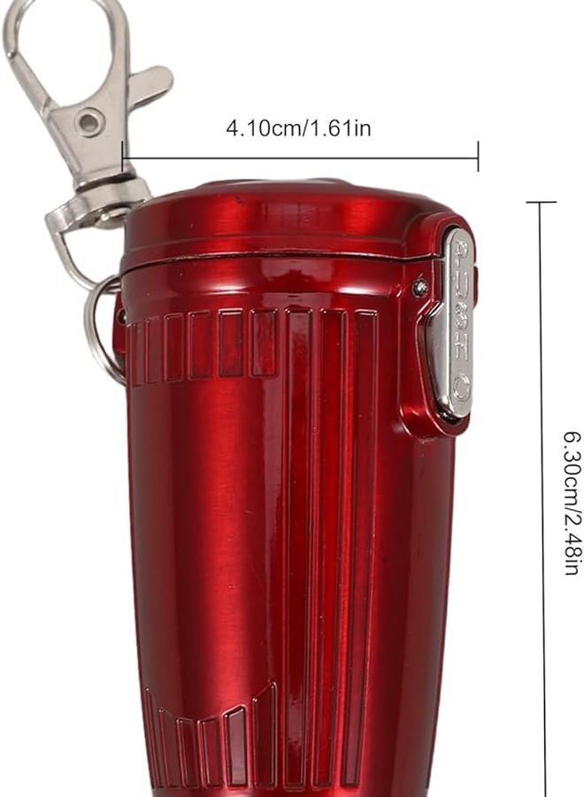 Red Portable Sealed Metal Ashtray With Lid For Car Travel Business Trips - Image 3